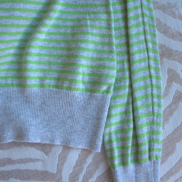 Old Navy V-Neck Cardigan|Gray & Green Cardigan|Low V-Neck Button Down Sweater - Picture 5 of 6